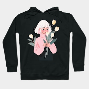 Floral Harmony Girl Hoodie